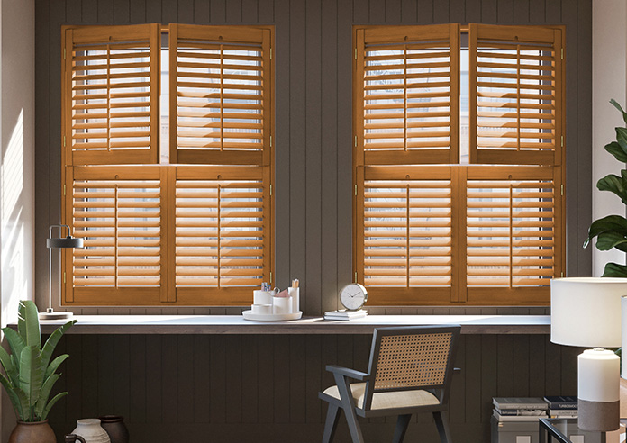 Kensington, Teak - Tier on Tier Plantation Shutter - Image 3